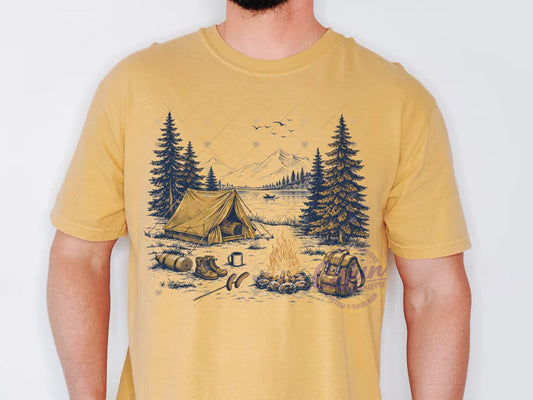 Mountain Camp Wilderness Graphic Tee