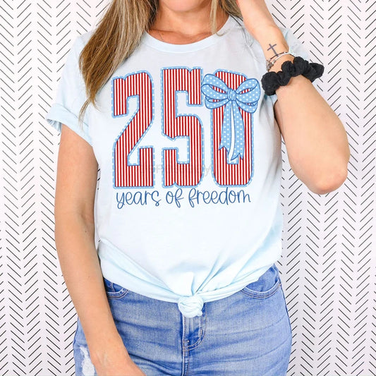 250 Years Of Freedom Coquette Graphic Tee