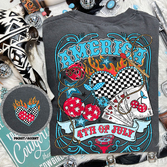 America 4th Of July Double-Sided Tee