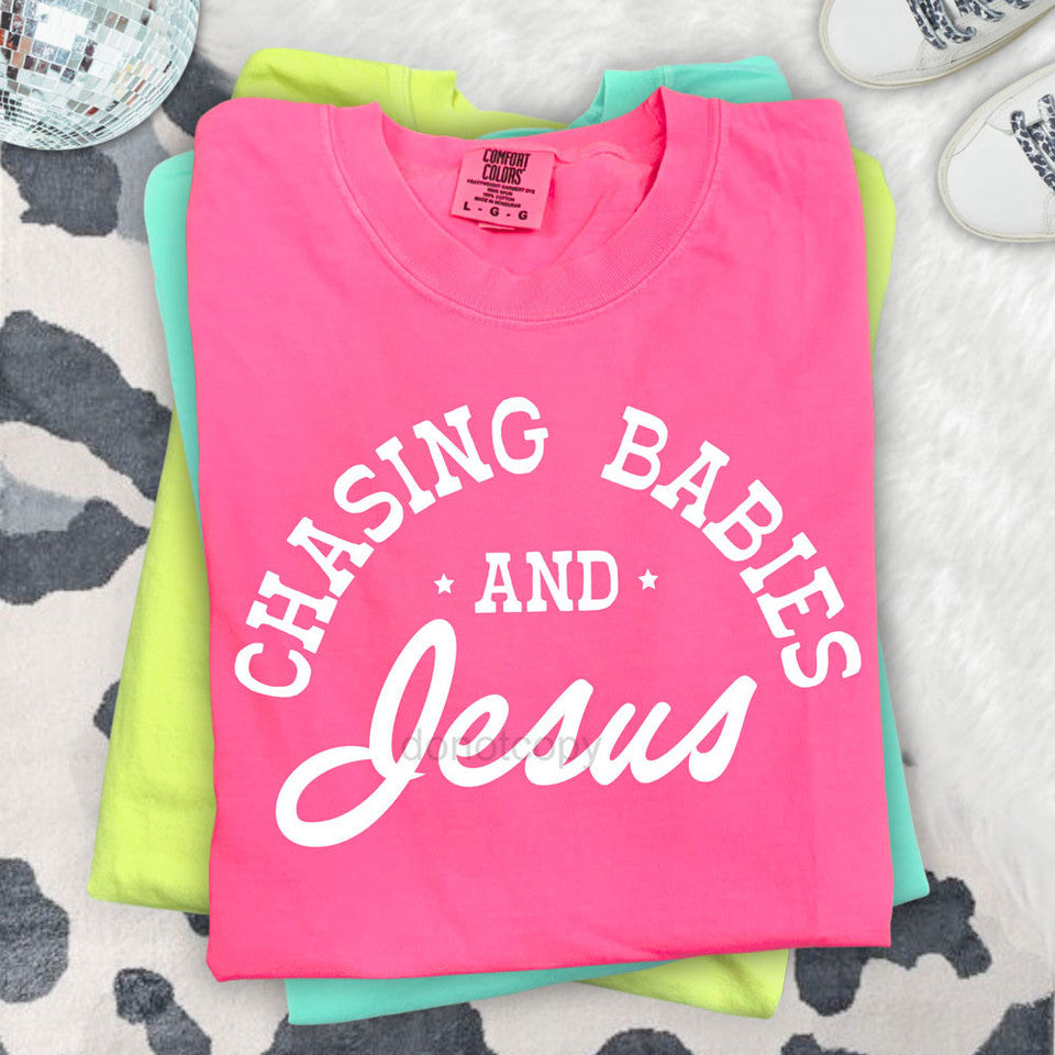 Chasing Babies & Jesus Graphic Tee
