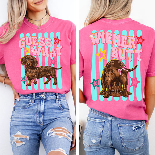 Guess What Wiener Butt Double-Sided Tee