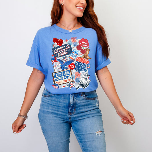 Patriotic American Rodeo Graphic Tee