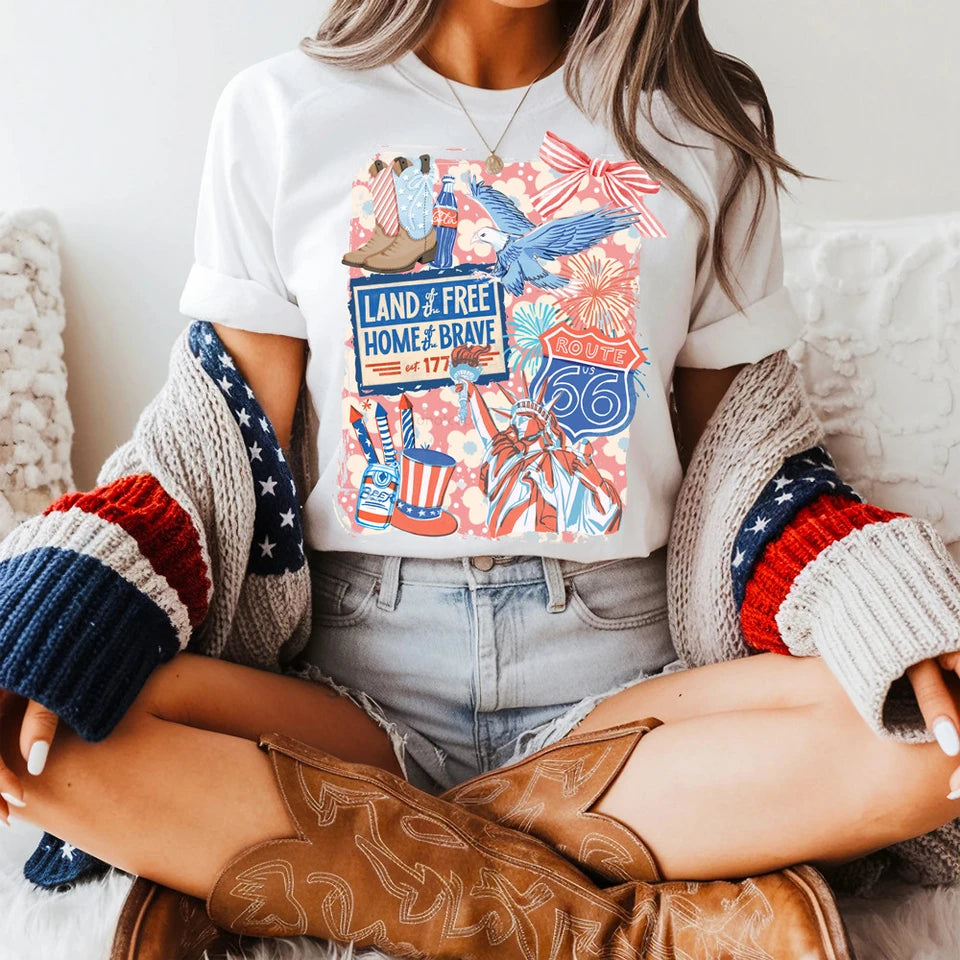 Retro Americana Collage Graphic Tee